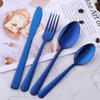 Buyer Star 20-Piece Blue Silverware Flatware Set for 5, Light Weight Cutlery Sets for Travel Camping, Hand Polish, Dishwasher Safe view 2