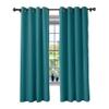 cololeaf Flame Retardant Curtains Fire Resistant Curtain Room Darkening Drape with Grommetfor Home Kitchen Office Hotel School Cinema and Hospital- Saxony Blue 84W x 102L Inch (1 Panel) view 1