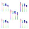 Buyer Star 20-Piece Rainbow Silverware Flatware Set for 5, Light Weight Cutlery Sets for Travel Camping, Hand Polish, Dishwasher Safe view 1