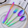 Buyer Star 20-Piece Rainbow Silverware Flatware Set for 5, Light Weight Cutlery Sets for Travel Camping, Hand Polish, Dishwasher Safe view 2