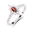 Bansriracha Natural Garnet Gemstone Rings for Women 925 Sterling Silver Oval Cut Stone Ring Engagement Bride Gifts Fine Jewelry (8) view 1