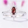 Bansriracha Natural Garnet Gemstone Rings for Women 925 Sterling Silver Oval Cut Stone Ring Engagement Bride Gifts Fine Jewelry (8) view 2