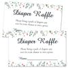50 Count Charming Floral Diaper Raffle Tickets Baby Shower Game, Baby Shower Girl or Boy Diaper Raffle Tickets. view 1