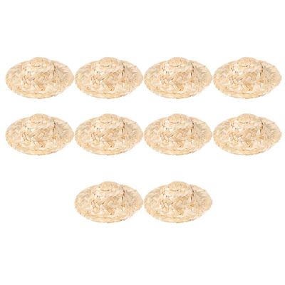 Straw Hat Mini Hat Mini Hat Mexican Hat 10pcs Mini s Craft Doll s Ornaments for DIY Craft 8cm Mexican Hats Sombrero Mini Sombrero Hats Mini Sombrero Hats