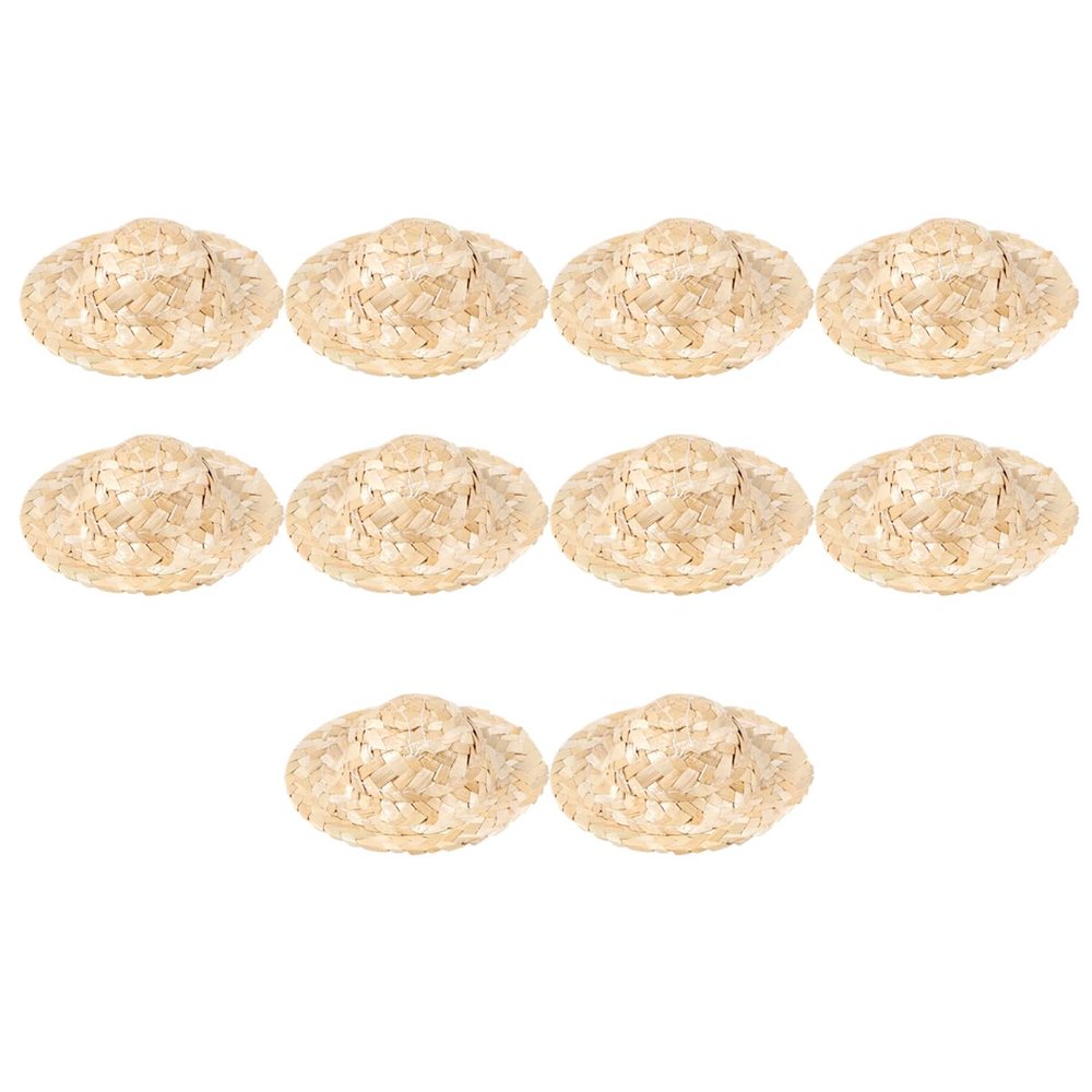 Straw Hat Mini Hat Mini Hat Mexican Hat 10pcs Mini s Craft Doll s Ornaments for DIY Craft 8cm Mexican Hats Sombrero Mini Sombrero Hats Mini Sombrero Hats