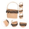 4Pcs Burlap Wedding Flower Girl Basket With Bowknot For Vintage Rustic Wedding Ceremony view 2