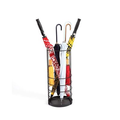 GUOYANHOME Umbrella Rackss Hotel Umbrella Stand, Multi-Function Long-Short Umbrella Storage Bucket, Suitable for Home-Cafe Decoration Frame, 3 Colors, 25 X 60 Cm (Color : Black)
