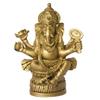 Ganesha Statue Elephant Hindu God of Success Wealth Resin Ganesh Idol Indian Decor for Wedding and Diwali Decoration (Gold) view 1