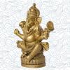 Ganesha Statue Elephant Hindu God of Success Wealth Resin Ganesh Idol Indian Decor for Wedding and Diwali Decoration (Gold) view 4
