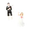 BESPORTBLE Rustic Wedding Cake Topper Resin Bride and Groom Set Wedding Cake Decoration Handheld Flower view 1