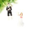 BESPORTBLE Rustic Wedding Cake Topper Resin Bride and Groom Set Wedding Cake Decoration Handheld Flower view 2