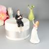 BESPORTBLE Rustic Wedding Cake Topper Resin Bride and Groom Set Wedding Cake Decoration Handheld Flower view 3