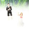 BESPORTBLE Rustic Wedding Cake Topper Resin Bride and Groom Set Wedding Cake Decoration Handheld Flower view 4