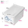 Tenma Disc Storage Box, CD Storage Box, Light, Set of 3, Clear, Approx. 5.9 x 6.9 x 11.8 inches (15 x 17.5 x 30 cm) view 4