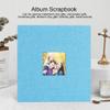 16 inch Photo Album, 40 inner pages Photo Album DIY Handcraft Self-Adhesive Linen Photo Album Record Album Scrapbook Anniversary Valentines Gifts (Light Blue) view 2
