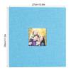 16 inch Photo Album, 40 inner pages Photo Album DIY Handcraft Self-Adhesive Linen Photo Album Record Album Scrapbook Anniversary Valentines Gifts (Light Blue) view 3