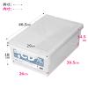 Tenma Disc Storage Box, CD Storage Box, Wide, Set of 3, Clear, Approx. 7.1 x 11.4 x 18.3 inches (18 x 29 x 46.5 cm) view 4