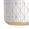 A&B Home 10" Vase - Gloss White, Gold view 2