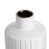 A&B Home 10" Vase - Gloss White, Gold view 3