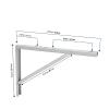 popmoon Wall Mounting AC Brackets up to 440lb/200kg Split Air Conditioner Bracket 21 5/8" Lx16 H Bracket Air Conditioner Bracket Set Adjustble 9000 Btu to 36000 Btu view 2