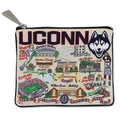 Catstudio University Of Connecticut Collegiate Zipper Pouch Purse | Holds Your Phone, Coins, Makeup, Dog Treats, & Tech Tools