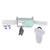 brightmaison BGT Wash Clothes Drying Rack Wall Mount Laundry Room Organizer with Hooks & Swing Arms, 17" Metal Laundry Rack Silver view 3