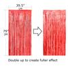 Allgala 4 Pack Red Matte Metalic Tinsel Party Photo Backdrop Curtain 3.3x6.6 FT (1x2M) Photo Booth Background Curtains Door Fringe Dcor Party Streamer for Birthday Graduation New Year Eve view 2