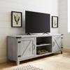 Home Accent Furnishings Tucker 70 Inch Barn Door TV Console in Stone Grey view 1