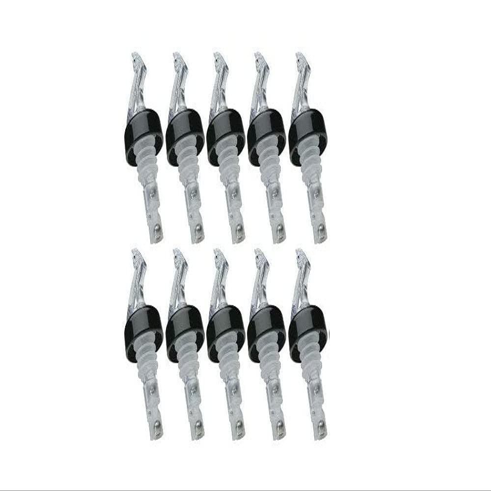 "100% USA Made" Precision Pour - Measured Pourer - Liquor Bottle Pourers - Dust/Bug Flap -(10pk) Bar Spouts That Don't Leak. Perfect Cocktails & Wine Every time. (.50oz (15ml))