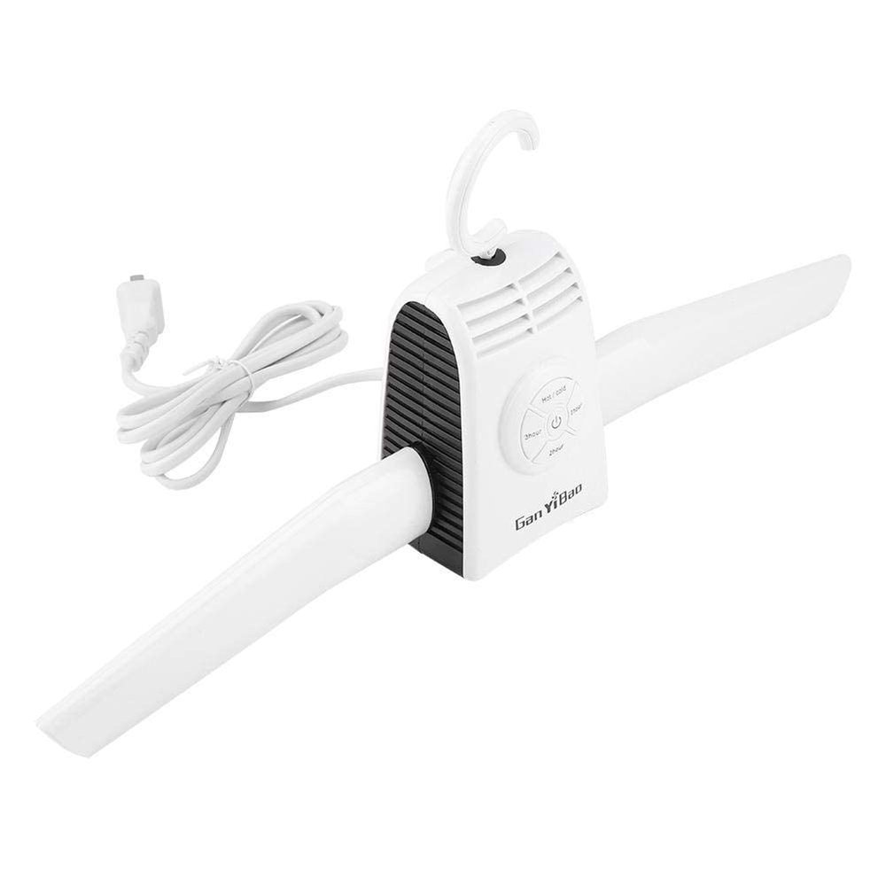 Electric Clothes Drying Hanger, Portable Foldable Dryer Rack, Lightweight US Plug 110-240V for Home Traveling, White