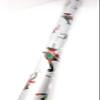 NS Holiday Christmas Wrapping Paper Metallic Reindeer Sleighing with Gridlines Gift Wrap (Bonus: Noelles Xmas Window Gel Clings) Greetings Party Festive 40 Feet 1 Roll view 1