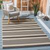 SAFAVIEH Washable Rug Outdoor Courtyard Collection - 7'10" Square, Black & Bone, Non-Shedding & Easy Cleaning, Ideal for Patio, Backyard, Mudroom (CY6062-216) view 1
