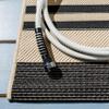 SAFAVIEH Washable Rug Outdoor Courtyard Collection - 7'10" Square, Black & Bone, Non-Shedding & Easy Cleaning, Ideal for Patio, Backyard, Mudroom (CY6062-216) view 2