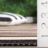 SAFAVIEH Washable Rug Outdoor Courtyard Collection - 7'10" Square, Black & Bone, Non-Shedding & Easy Cleaning, Ideal for Patio, Backyard, Mudroom (CY6062-216) view 3