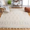 SAFAVIEH Casablanca Collection Accent Rug - 3' x 5', Ivory & Grey, Handmade Moroccan Tassel Wool, 0.5-inch Thick Ideal for High Traffic Areas in Entryway, Living Room, Bedroom (CSB490A) view 1