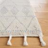 SAFAVIEH Casablanca Collection Accent Rug - 3' x 5', Ivory & Grey, Handmade Moroccan Tassel Wool, 0.5-inch Thick Ideal for High Traffic Areas in Entryway, Living Room, Bedroom (CSB490A) view 4