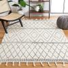 SAFAVIEH Casablanca Collection Accent Rug - 3' x 5', Ivory & Black, Handmade Moroccan Tassel Wool, 0.5-inch Thick Ideal for High Traffic Areas in Entryway, Living Room, Bedroom (CSB491A) view 1