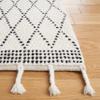 SAFAVIEH Casablanca Collection Accent Rug - 3' x 5', Ivory & Black, Handmade Moroccan Tassel Wool, 0.5-inch Thick Ideal for High Traffic Areas in Entryway, Living Room, Bedroom (CSB491A) view 4