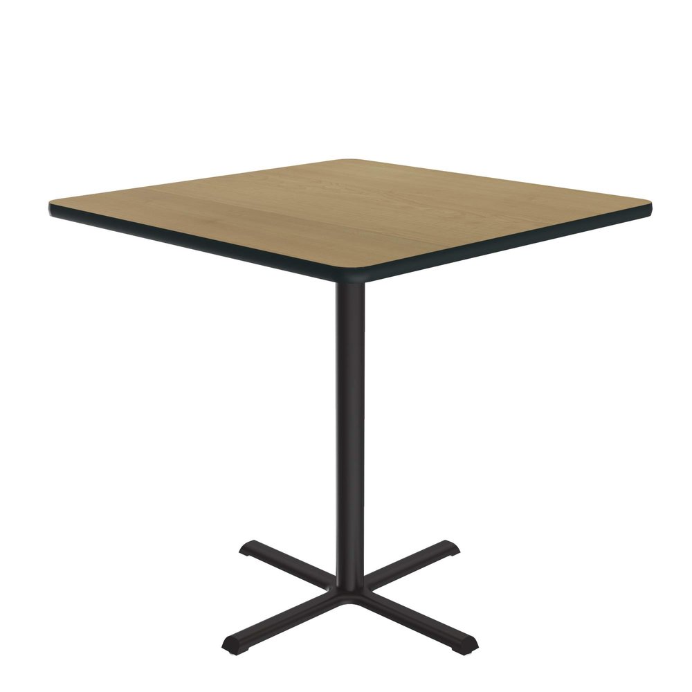 Correll 42" Square, 42" High Standing, Barstool Height Caf & Break Room Bistro Table, Fusion Maple HP Laminate Top, Cast Iron Base (BXB42S-16)