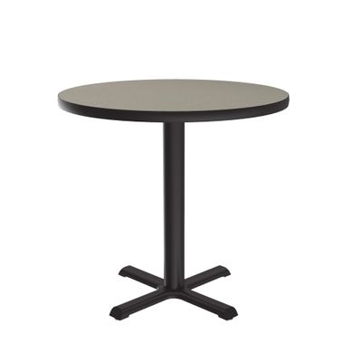 Correll 24" Round Bar Caf & Break Room Bistro Table, Savannah Sand High Pressure Laminate Top, Cast Iron Base, Tops Made in The USA (BXT24R-54)