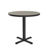 Correll 24" Round Bar Caf & Break Room Bistro Table, Savannah Sand High Pressure Laminate Top, Cast Iron Base, Tops Made in The USA (BXT24R-54) view 1