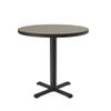 Correll 24" Round Bar Caf & Break Room Bistro Table, Savannah Sand High Pressure Laminate Top, Cast Iron Base, Tops Made in The USA (BXT24R-54) view 3