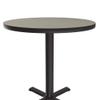 Correll 24" Round Bar Caf & Break Room Bistro Table, Savannah Sand High Pressure Laminate Top, Cast Iron Base, Tops Made in The USA (BXT24R-54) view 4