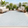 JONATHAN Y Diamond Trellis Indoor Outdoor Area Rug 3X5 Teal/Gray, Marvao for Backyard, Patio, Porch, Easy-Cleaning, High Traffic, Pet-Friendly, Non-Shedding (SMB111A-3) view 1