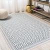 JONATHAN Y Diamond Trellis Indoor Outdoor Area Rug 3X5 Teal/Gray, Marvao for Backyard, Patio, Porch, Easy-Cleaning, High Traffic, Pet-Friendly, Non-Shedding (SMB111A-3) view 4