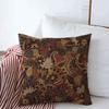Throw Pillow Case Classic Woven Floral Pattern Abstract Ceramic Jacquard Paisley Tissue Jute Design Flower Farmhouse Square Pillows Covers 18"x18" for Winter Bed Sofa Decor view 1