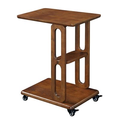 Tables WFF Portable Solid Wood Sofa, Coffee Laptop, 4 Adjustable Casters for Living Room, Bedroom and Balcony (Size : 56 * 36 * 68cm)