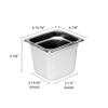 Thunder Group sixth size X 6" PAN 25 gauge, comes in each view 2