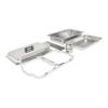 Thunder Group SLRCF001F Chafer, 8 Quart, Full-Size, with Folding Stand, Welded Frame, dripless Water pan, Lift-Off Cover with Plastic Handle, Duel Fuel Holder view 3