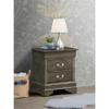 Glory Furniture Louis Phillipe 2 Drawer Nightstand in Gray view 2